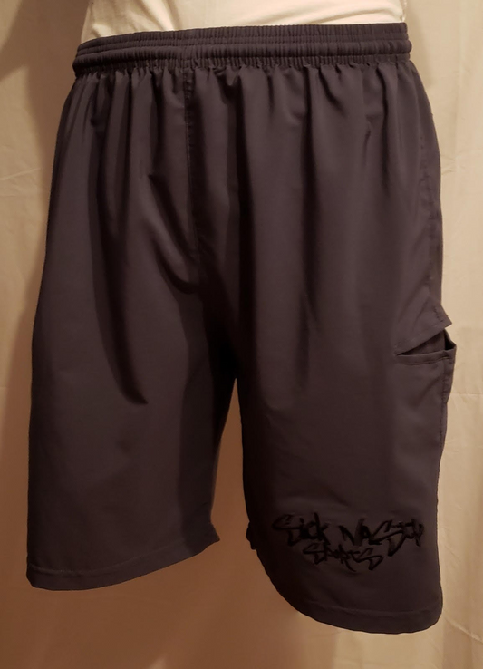 2021 Sick Nasty Sports "Light Weight" 4 Way Charcoal Stretch Shorts